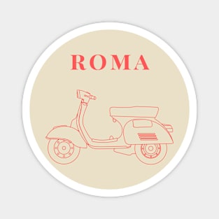 Roma Vespa Italian Design Magnet